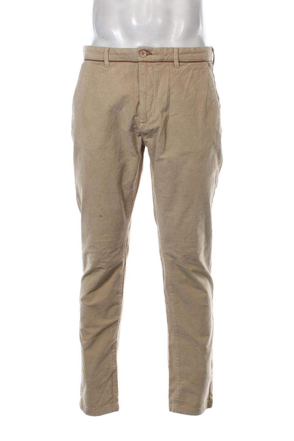 Pantaloni raiați de bărbați Springfield, Mărime L, Culoare Bej, Preț 269,74 Lei
