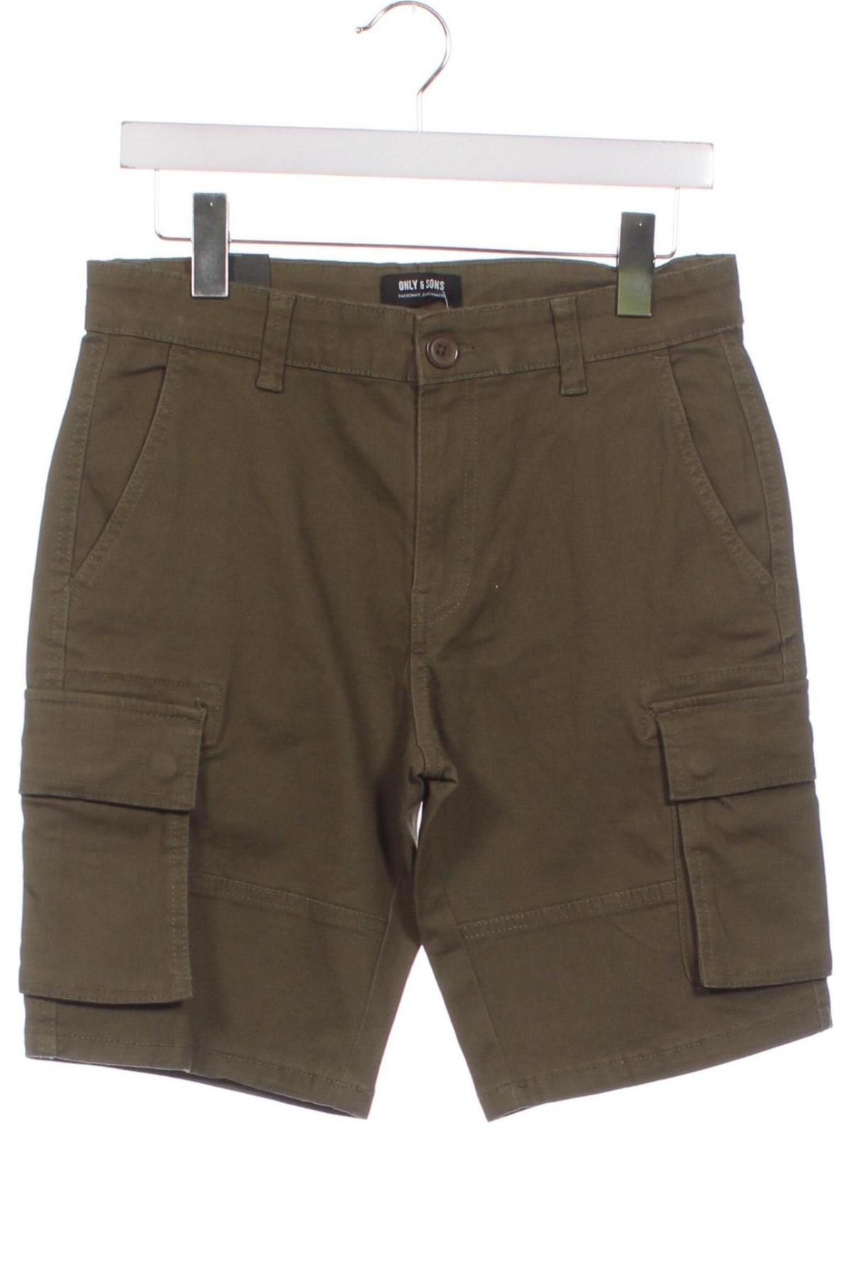 Ανδρικό κοντό παντελόνι Only & Sons, Μέγεθος S, Χρώμα Πράσινο, Τιμή 20,62 €