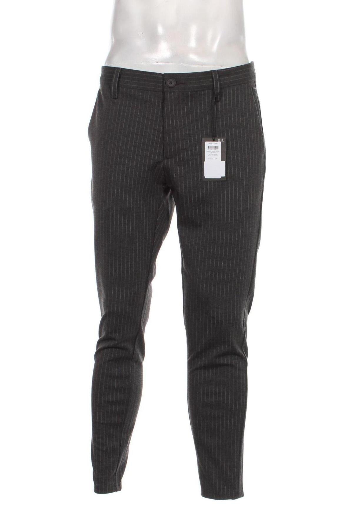 Herrenhose Only & Sons, Größe L, Farbe Grau, Preis € 4,74