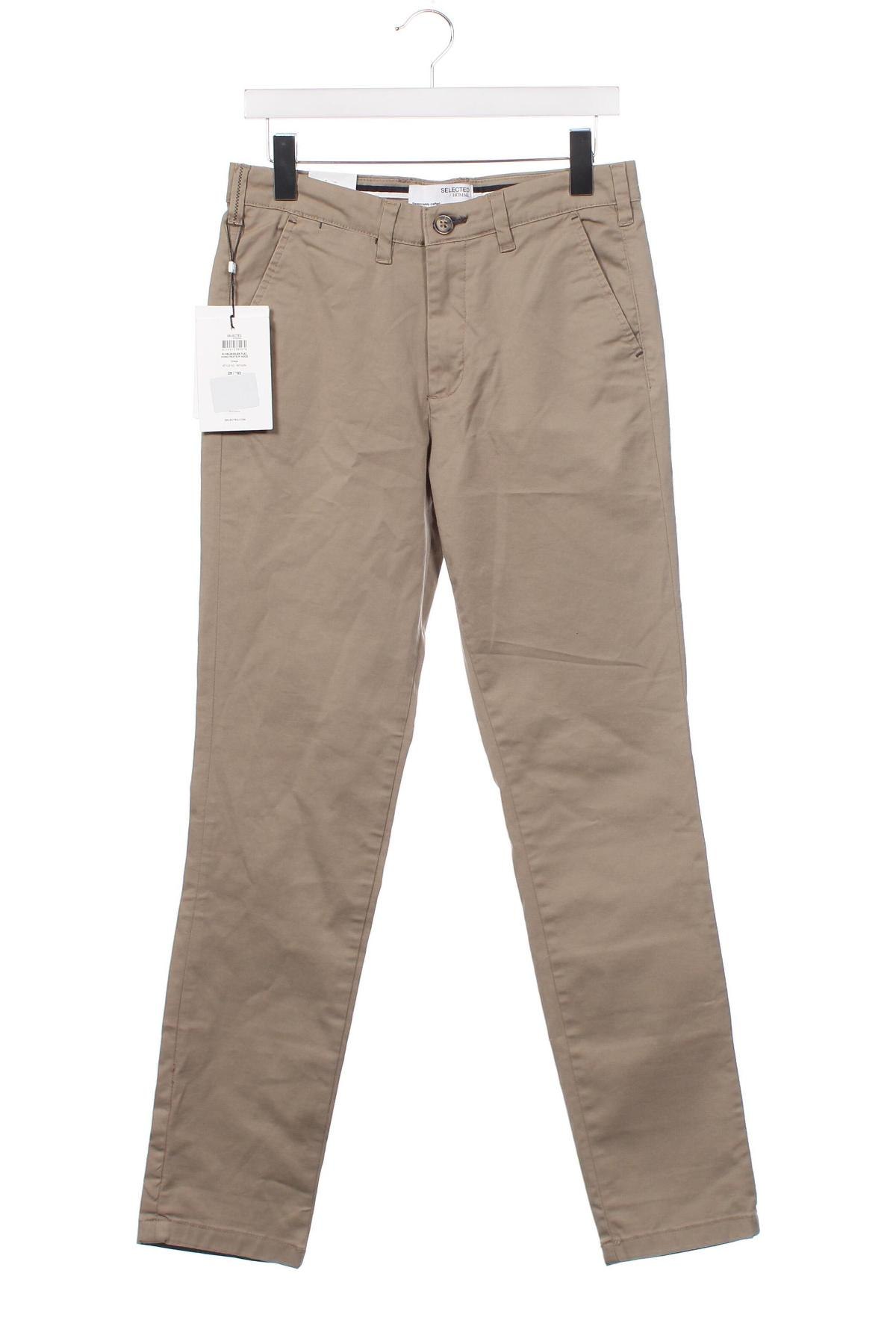 Pantaloni de bărbați Selected Homme, Mărime M, Culoare Bej, Preț 34,38 Lei