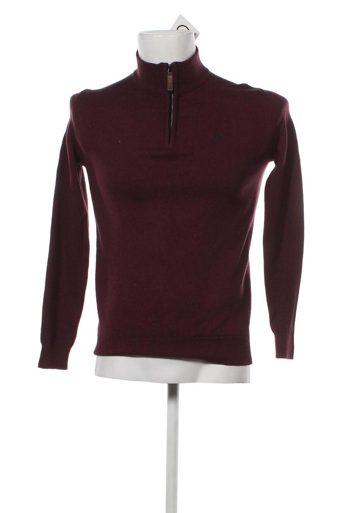 Ανδρικό πουλόβερ Crew Clothing Co., Μέγεθος XS, Χρώμα Κόκκινο, Τιμή 34,56 €