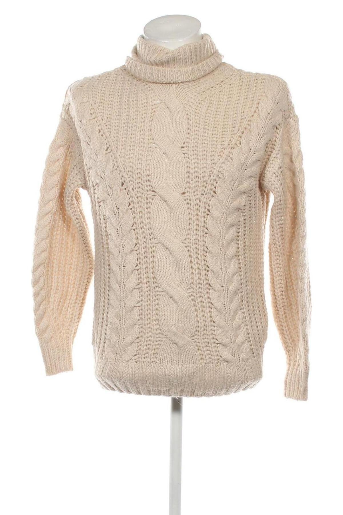Ανδρικό πουλόβερ Jennyfer, Μέγεθος S, Χρώμα Εκρού, Τιμή 5,38 €