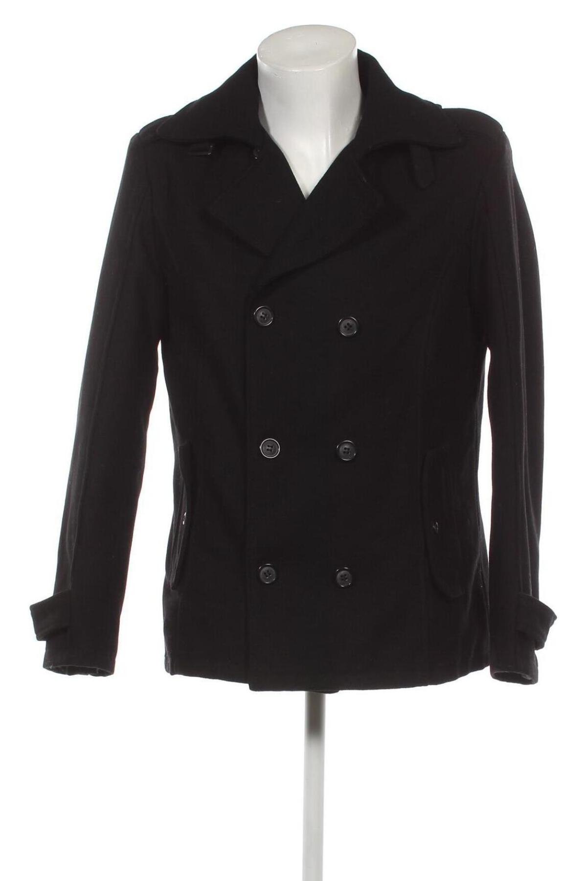 Мъжко палто John Devin, Размер S, Цвят Черен, Цена 37,45 лв.