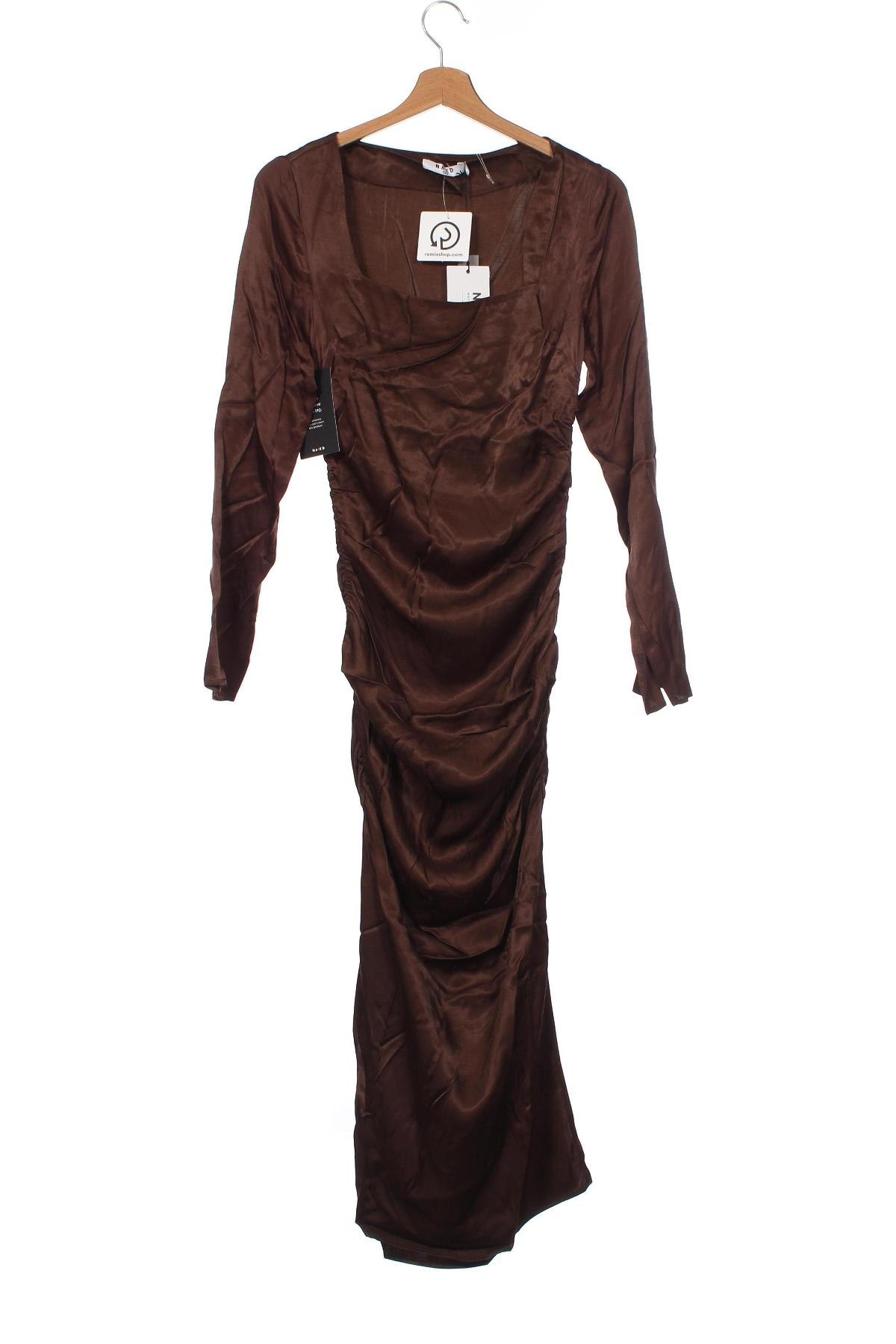 Kleid NA-KD, Größe XS, Farbe Braun, Preis € 5,44