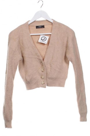 Damen Strickjacke Bershka, Größe XS, Farbe Beige, Preis 11,99 €