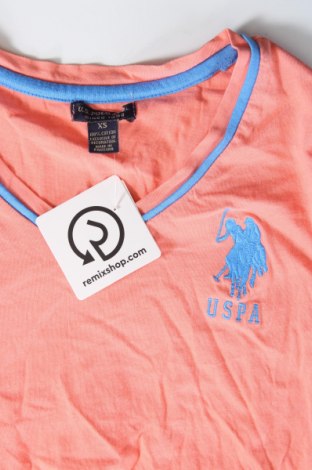 Γυναικείο t-shirt U.S. Polo Assn., Μέγεθος XS, Χρώμα Πορτοκαλί, Τιμή 16,99 €