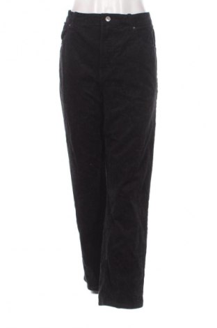 Pantaloni de velvet de femei H&M, Mărime XXL, Culoare Negru, Preț 95,99 Lei