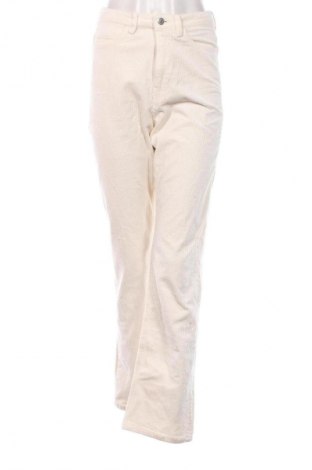 Pantaloni de velvet de femei Weekday, Mărime S, Culoare Alb, Preț 125,99 Lei