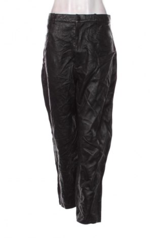 Pantaloni de piele pentru damă Zara, Mărime L, Culoare Negru, Preț 371,99 Lei