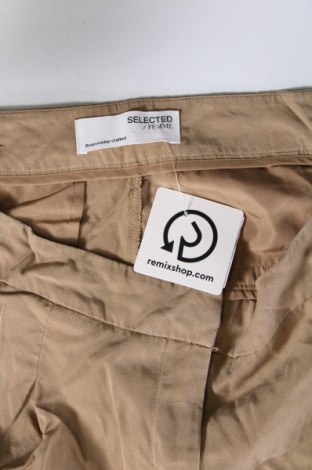 Pantaloni de femei Selected Homme, Mărime L, Culoare Bej, Preț 223,99 Lei