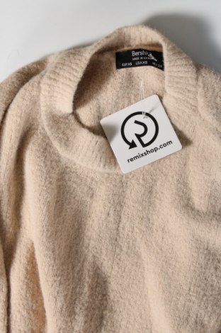 Damski sweter Bershka, Rozmiar XS, Kolor Beżowy, Cena 60,99 zł