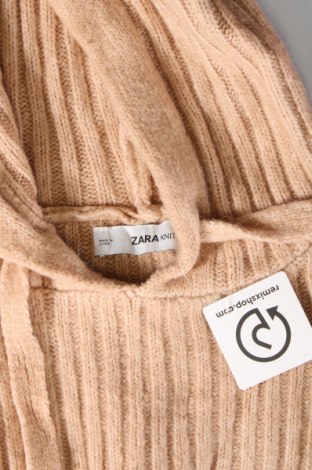 Дамски пуловер Zara Knitwear, Размер S, Цвят Кафяв, Цена 17,49 лв.