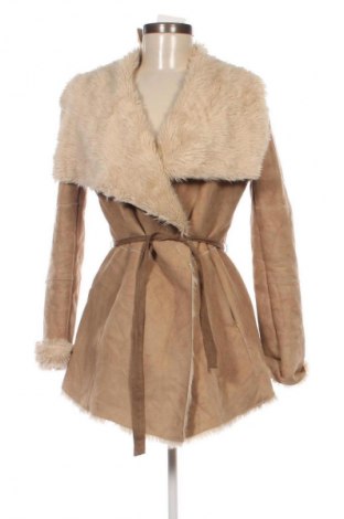 Damenmantel Bershka, Größe S, Farbe Beige, Preis € 38,49