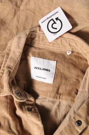 Ανδρικό πουκάμισο Jack & Jones, Μέγεθος L, Χρώμα  Μπέζ, Τιμή 21,49 €