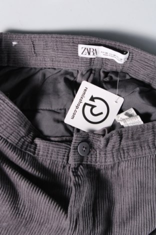 Pantaloni raiați de bărbați Zara, Mărime M, Culoare Gri, Preț 88,99 Lei