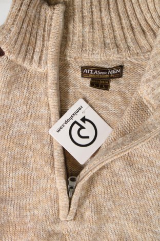 Męski sweter Atlas For Men, Rozmiar L, Kolor Beżowy, Cena 72,99 zł