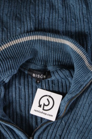 Herrenpullover Bison, Größe M, Farbe Blau, Preis € 33,99