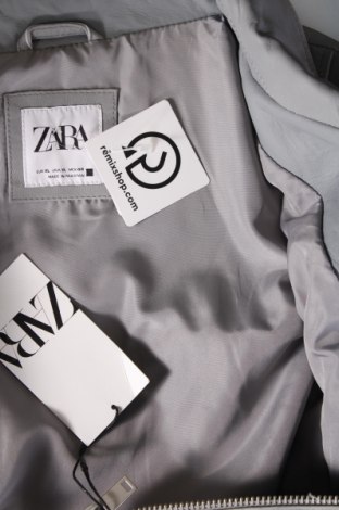 Ανδρικό δερμάτινο μπουφάν Zara, Μέγεθος XL, Χρώμα Μπλέ, Τιμή 122,94 €