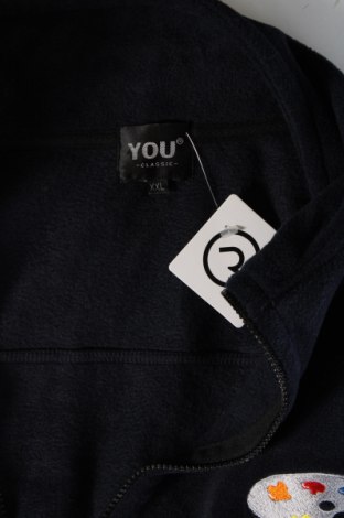 Ανδρική ζακέτα fleece You, Μέγεθος 4XL, Χρώμα Μπλέ, Τιμή 16,49 €