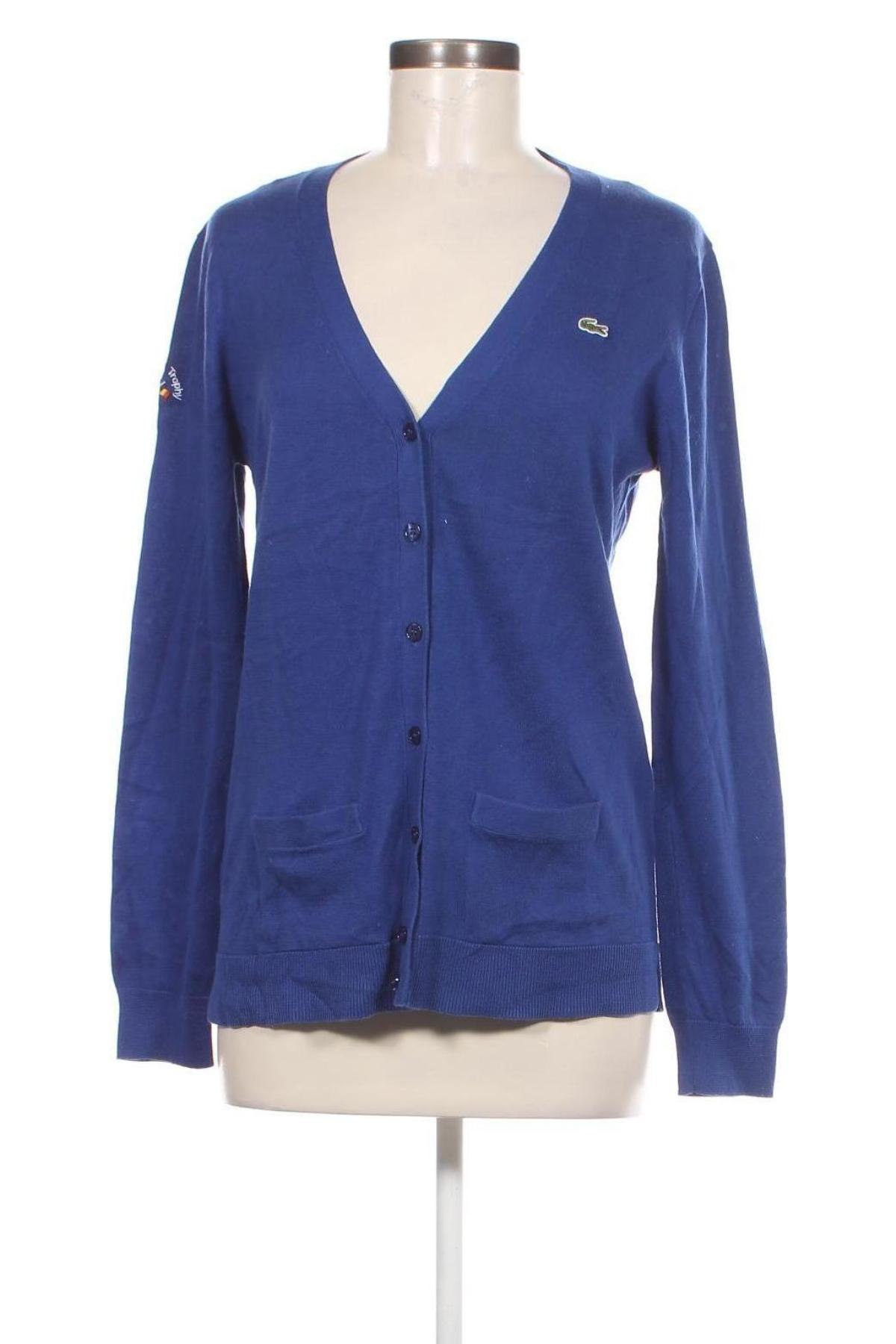 Damen Strickjacke Lacoste, Größe M, Farbe Blau, Preis € 36,49