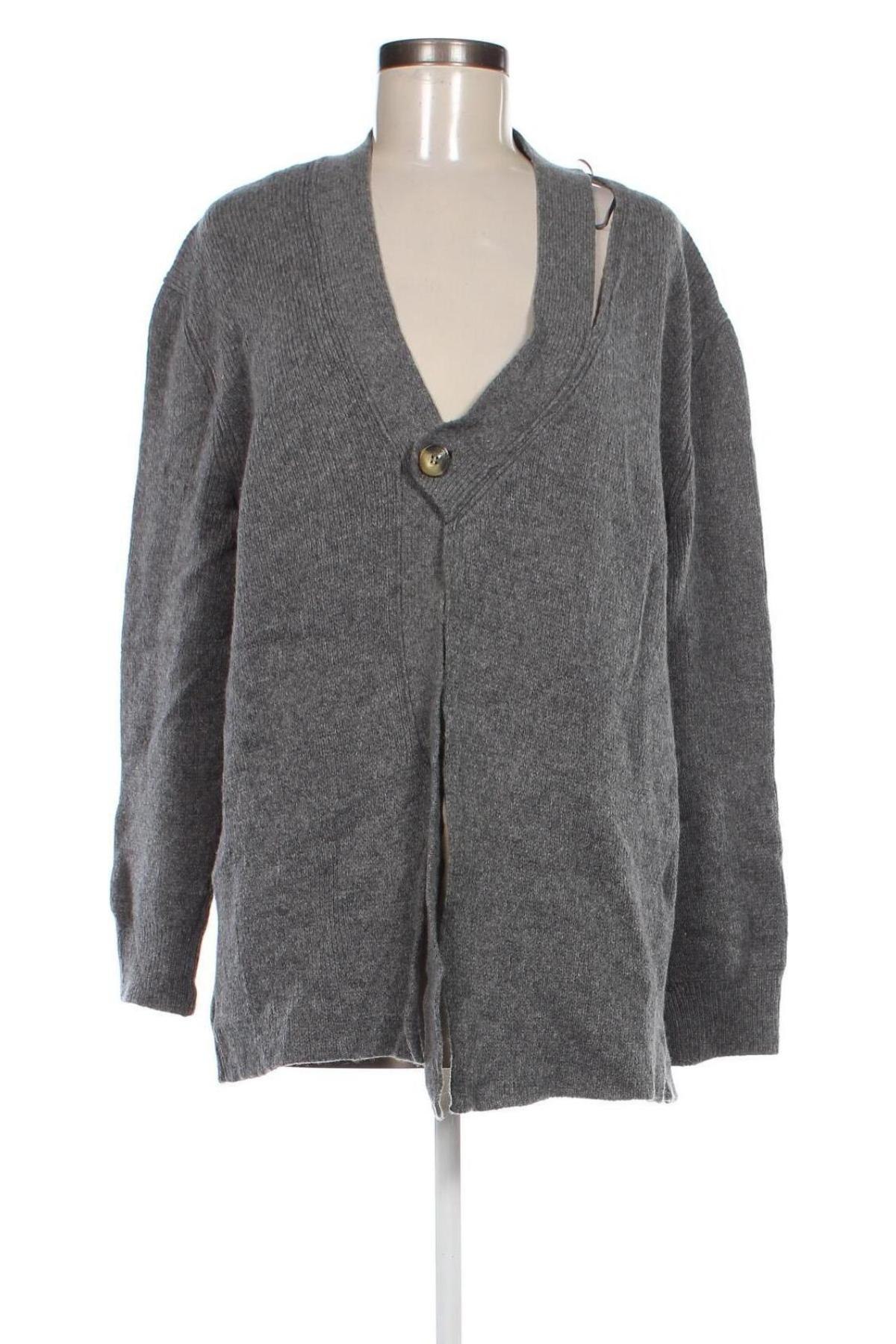 Cardigan de damă Zara, Mărime L, Culoare Gri, Preț 38,99 Lei