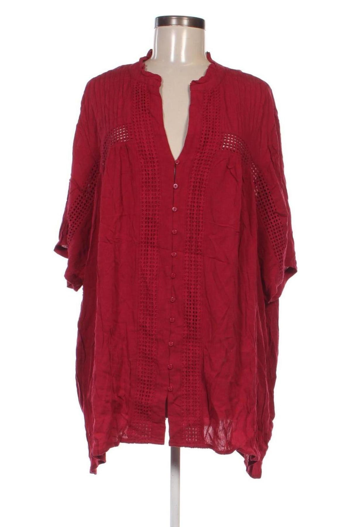 Damenbluse Yesta, Größe 4XL, Farbe Rot, Preis 12,99 €