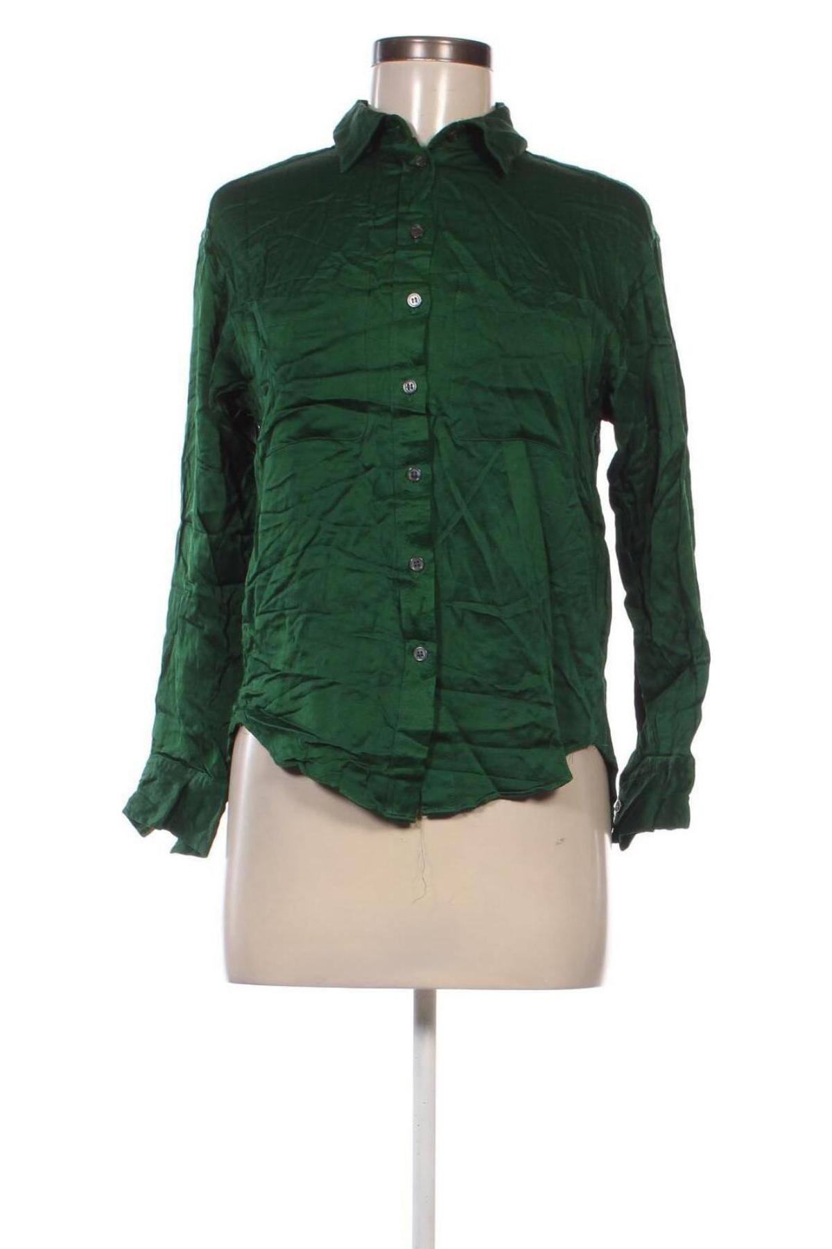 Cămașă de femei Zara, Mărime XS, Culoare Verde, Preț 88,99 Lei