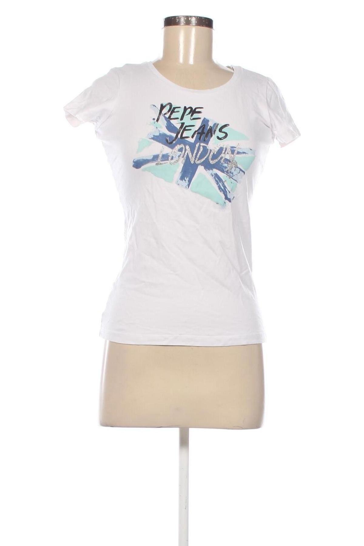 Γυναικείο t-shirt Pepe Jeans, Μέγεθος M, Χρώμα Λευκό, Τιμή 16,99 €