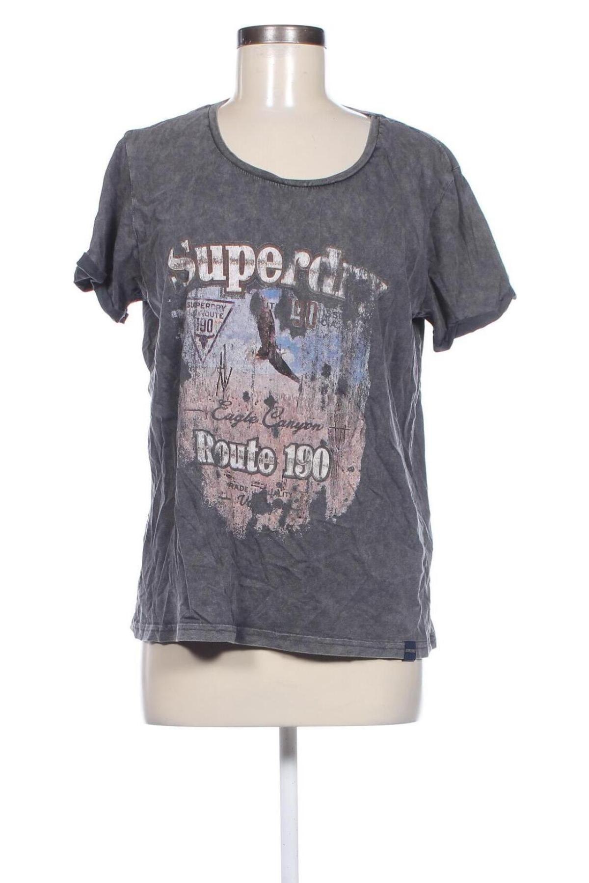 Tricou de femei Superdry, Mărime L, Culoare Gri, Preț 59,99 Lei