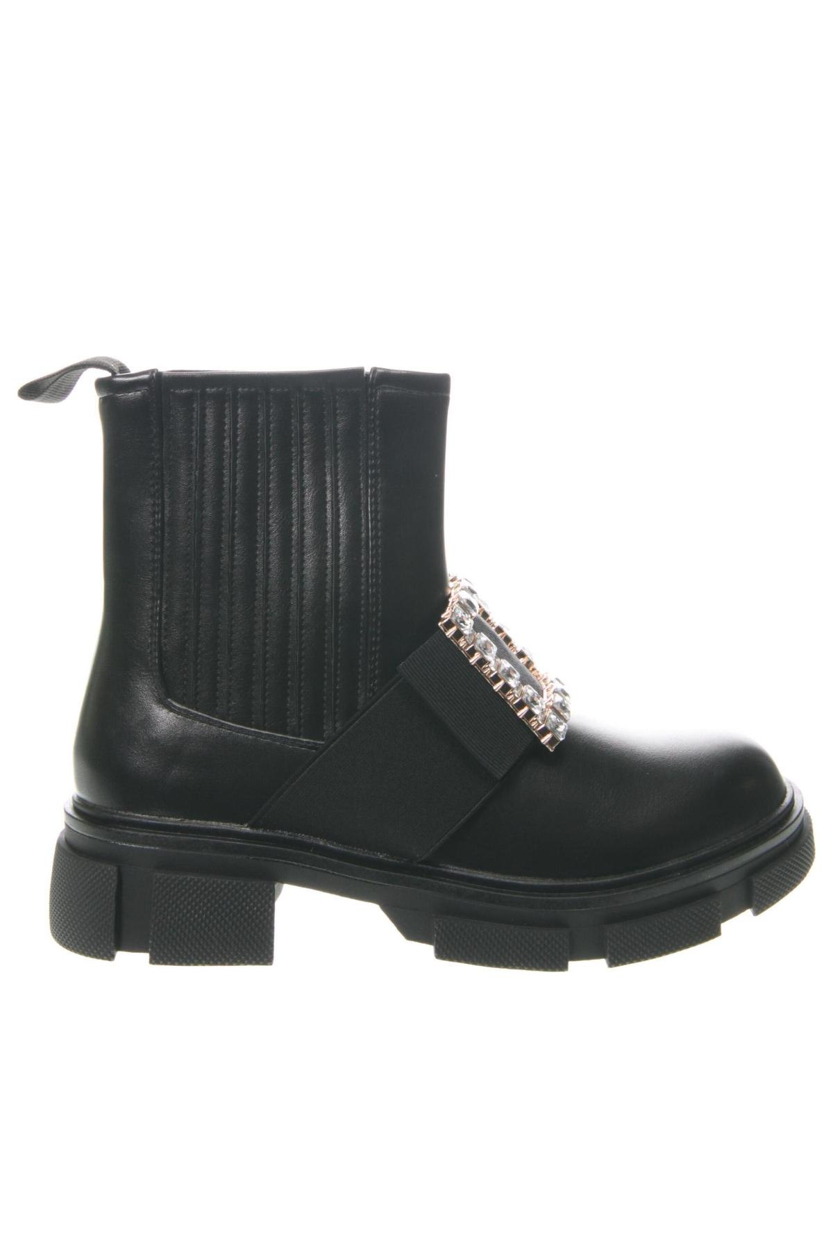 Botine de damă Ideal Shoes, Mărime 38, Culoare Negru, Preț 357,14 Lei