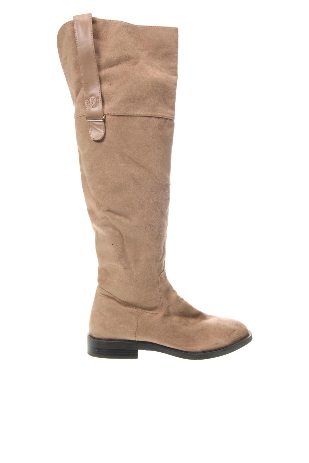 Damenstiefel Zara Trafaluc, Größe 40, Farbe Beige, Preis 28,99 €