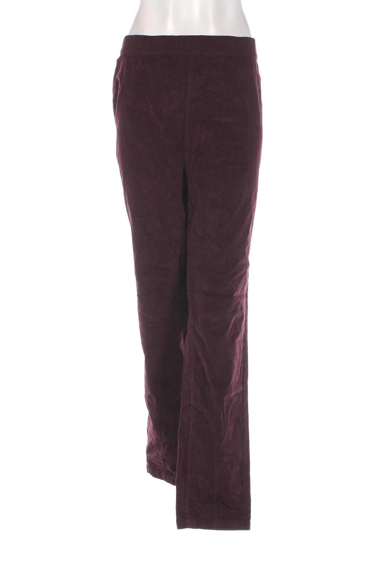 Pantaloni de velvet de femei, Mărime XXL, Culoare Roșu, Preț 95,99 Lei