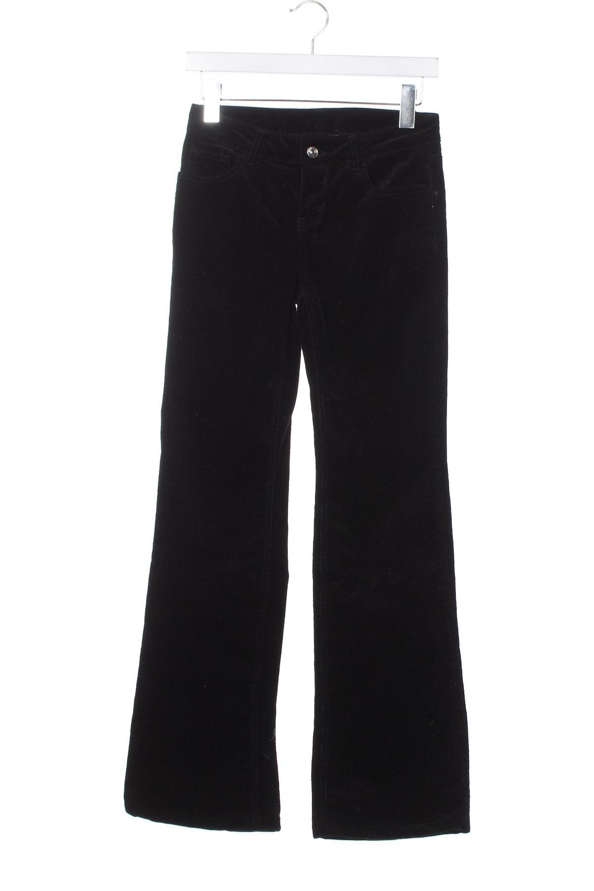 Pantaloni de velvet de femei H&M Divided, Mărime XS, Culoare Negru, Preț 138,14 Lei