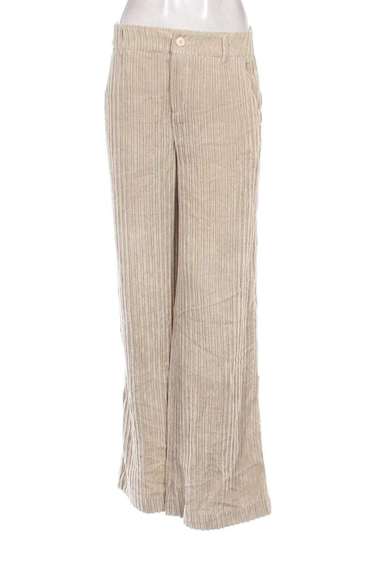 Pantaloni de velvet de femei United Colors Of Benetton, Mărime S, Culoare Bej, Preț 157,99 Lei