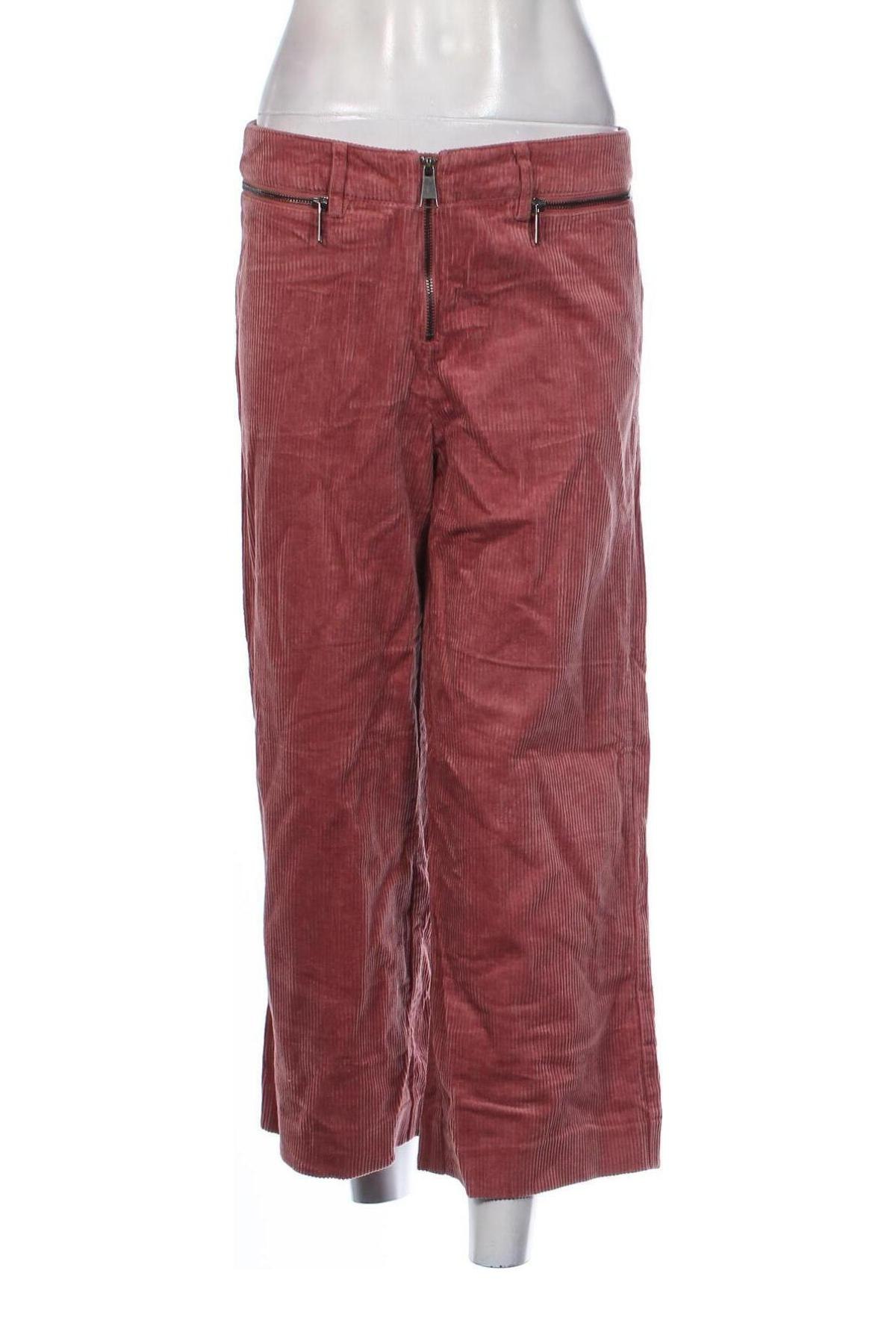 Pantaloni de velvet de femei Zara Trafaluc, Mărime M, Culoare Roz, Preț 44,99 Lei