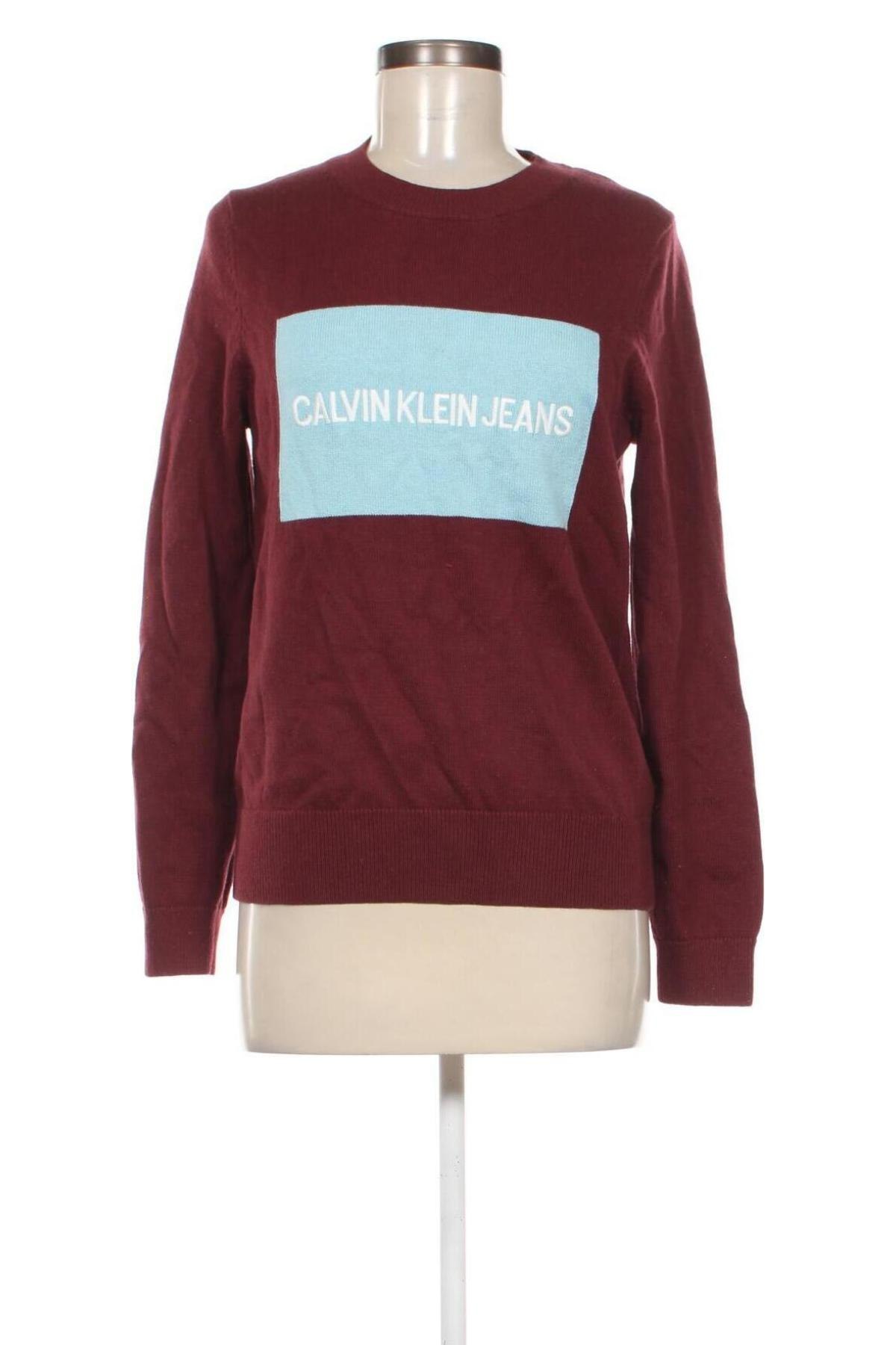 Damski sweter Calvin Klein Jeans, Rozmiar S, Kolor Czerwony, Cena 157,99 zł