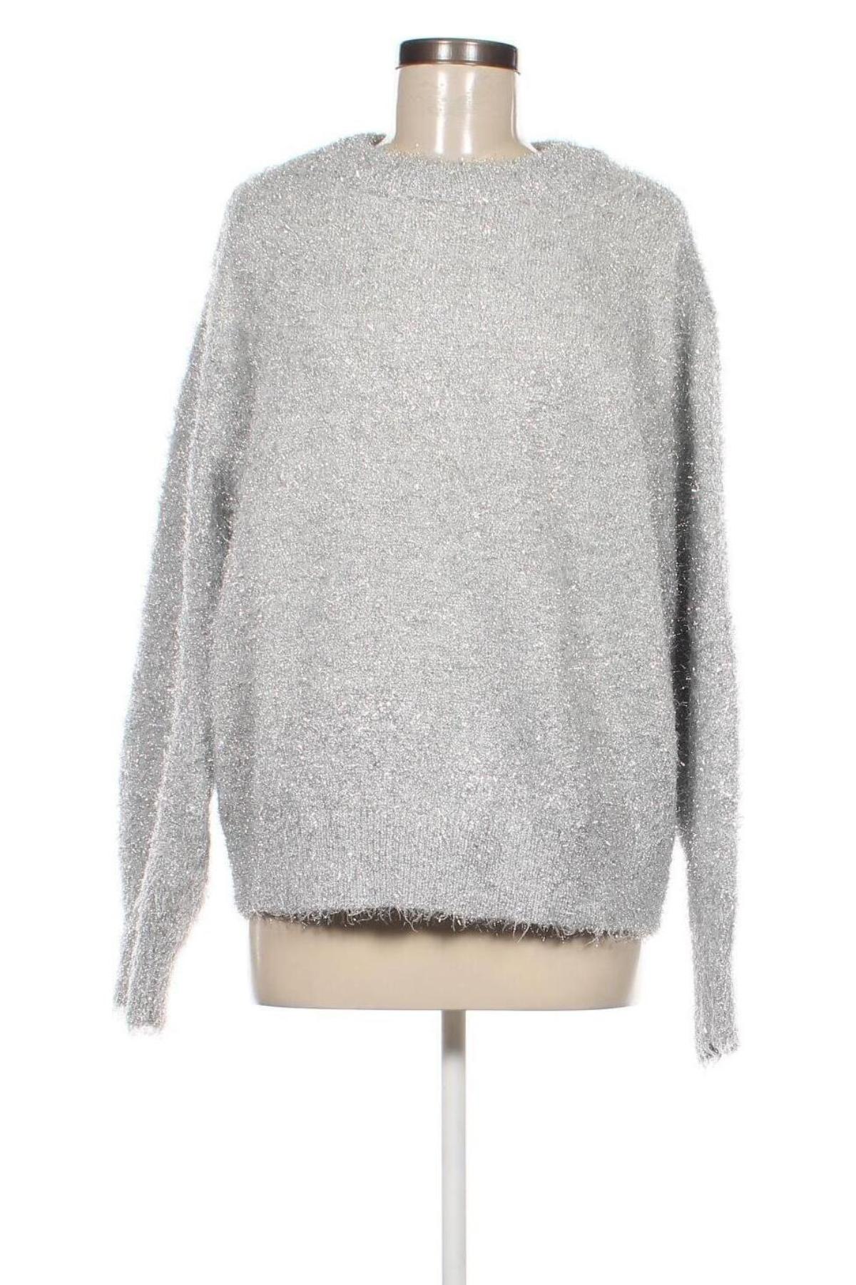 Damski sweter H&M, Rozmiar M, Kolor Srebrzysty, Cena 50,99 zł