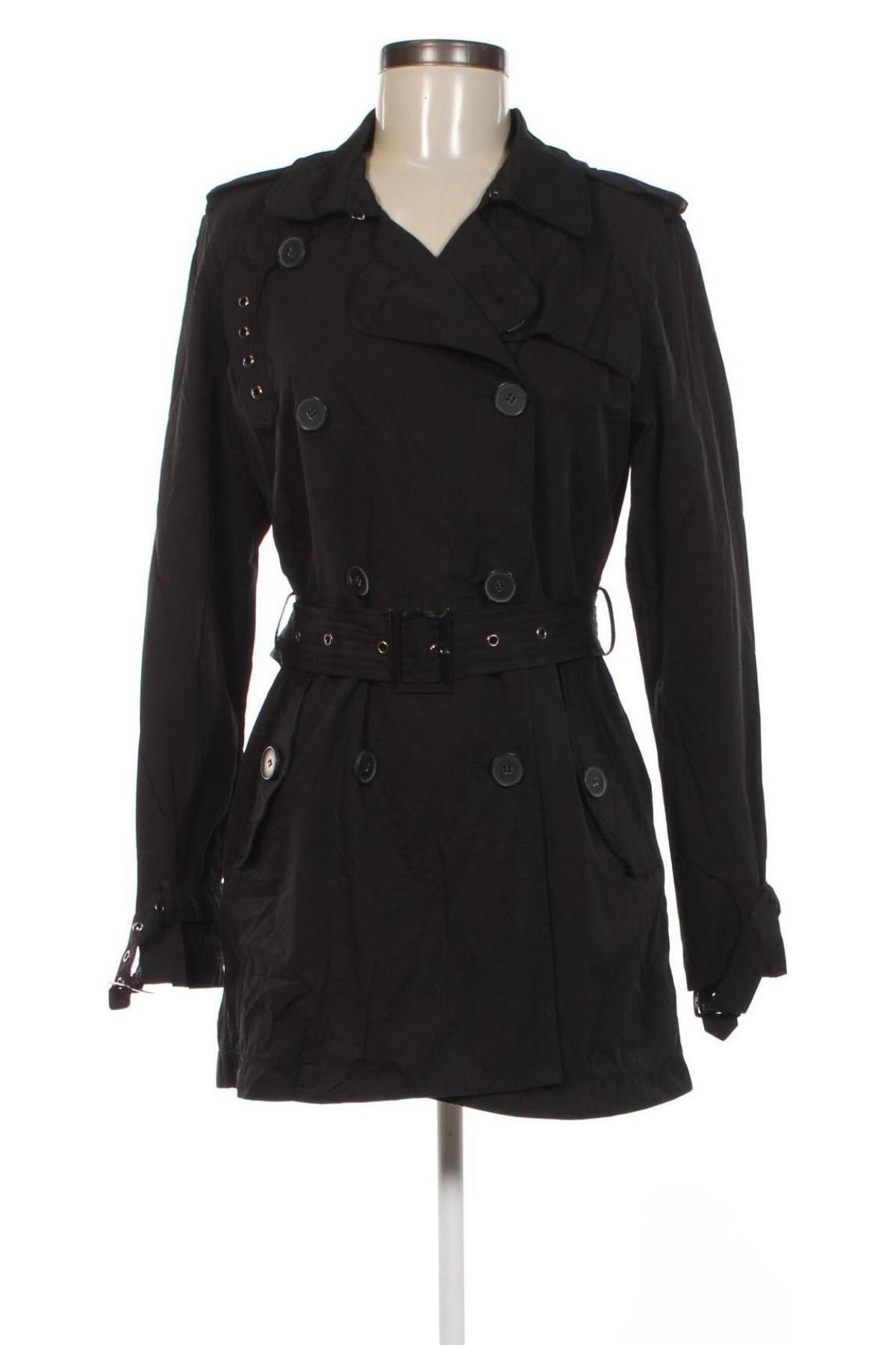 Trench de femei, Mărime M, Culoare Negru, Preț 112,99 Lei