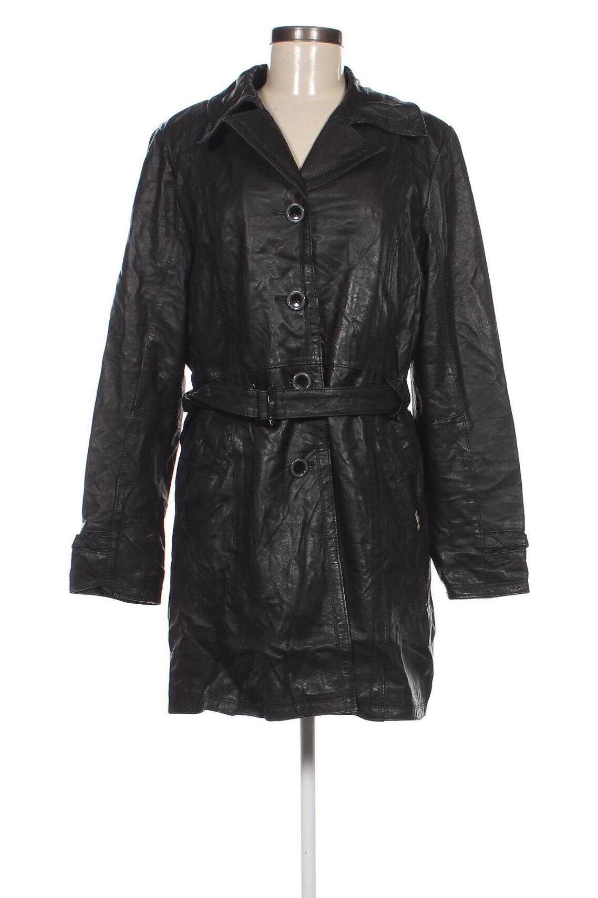 Damen Ledermantel, Größe XL, Farbe Schwarz, Preis € 149,99