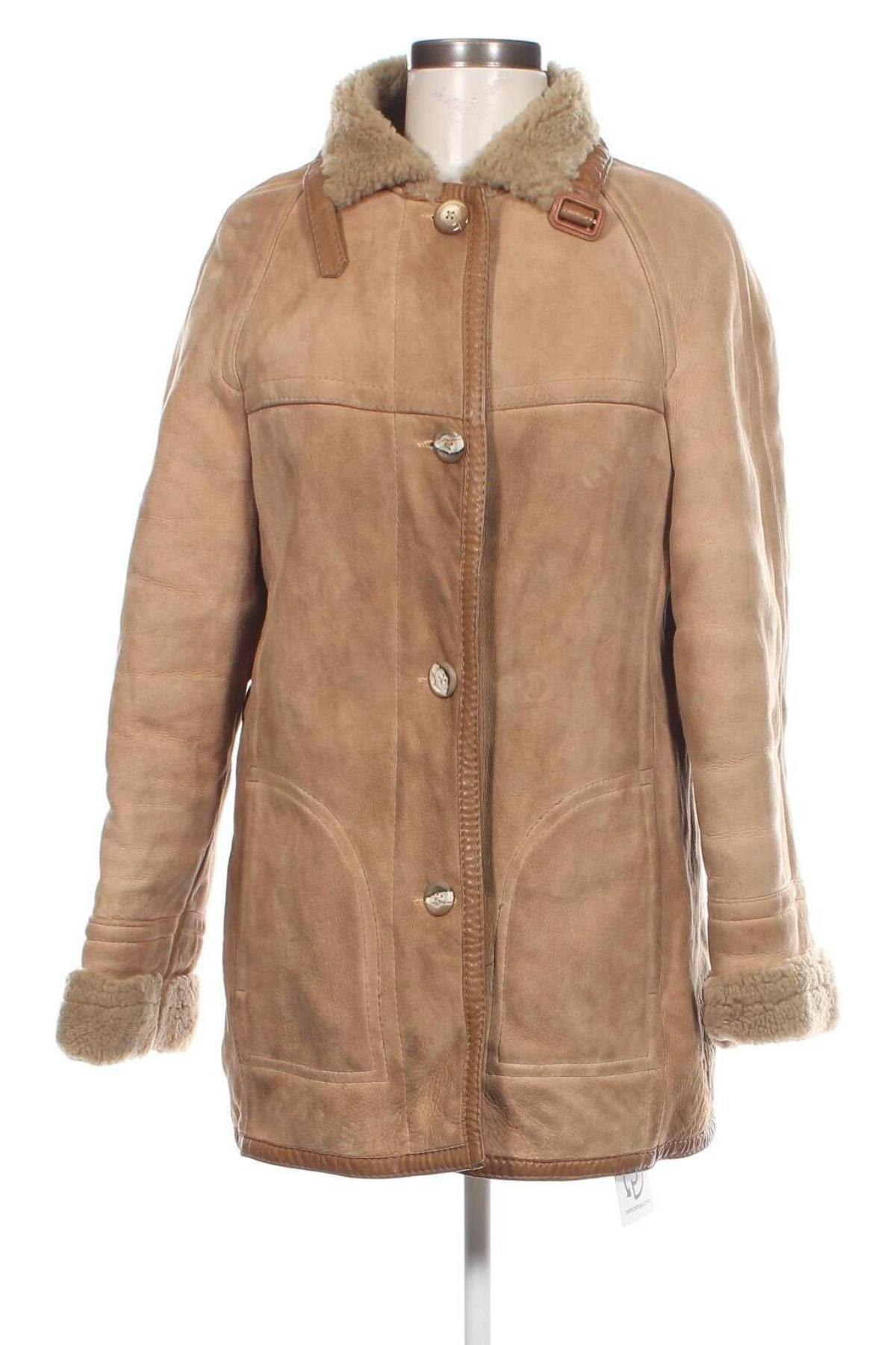 Damen Lederjacke, Größe L, Farbe Beige, Preis € 45,99