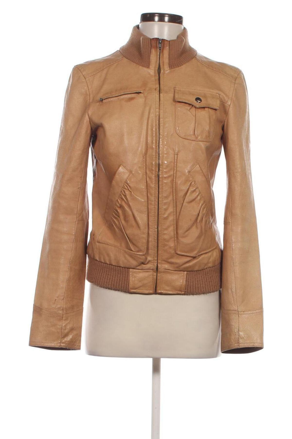 Damen Lederjacke ONLY, Größe M, Farbe Beige, Preis € 31,99