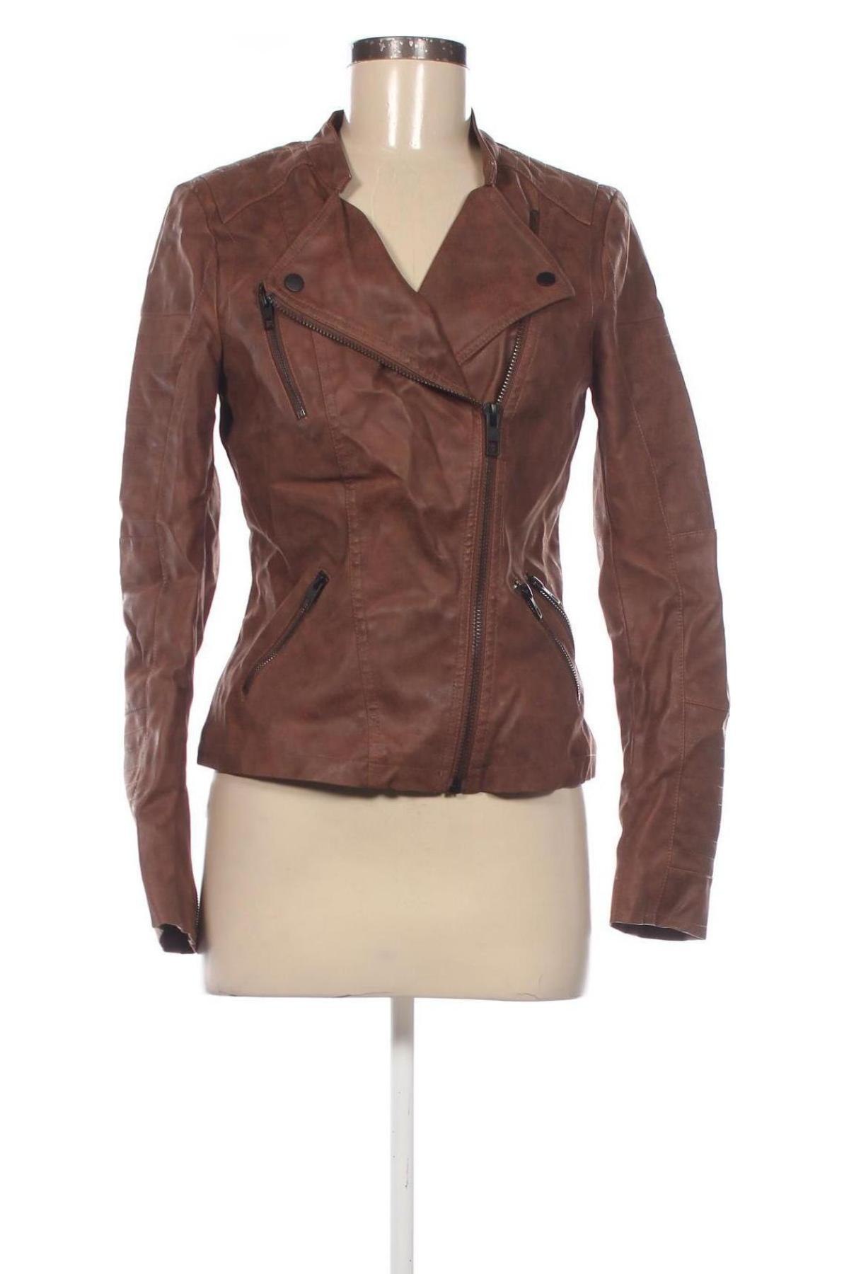 Damen Lederjacke ONLY, Größe S, Farbe Braun, Preis 28,99 €