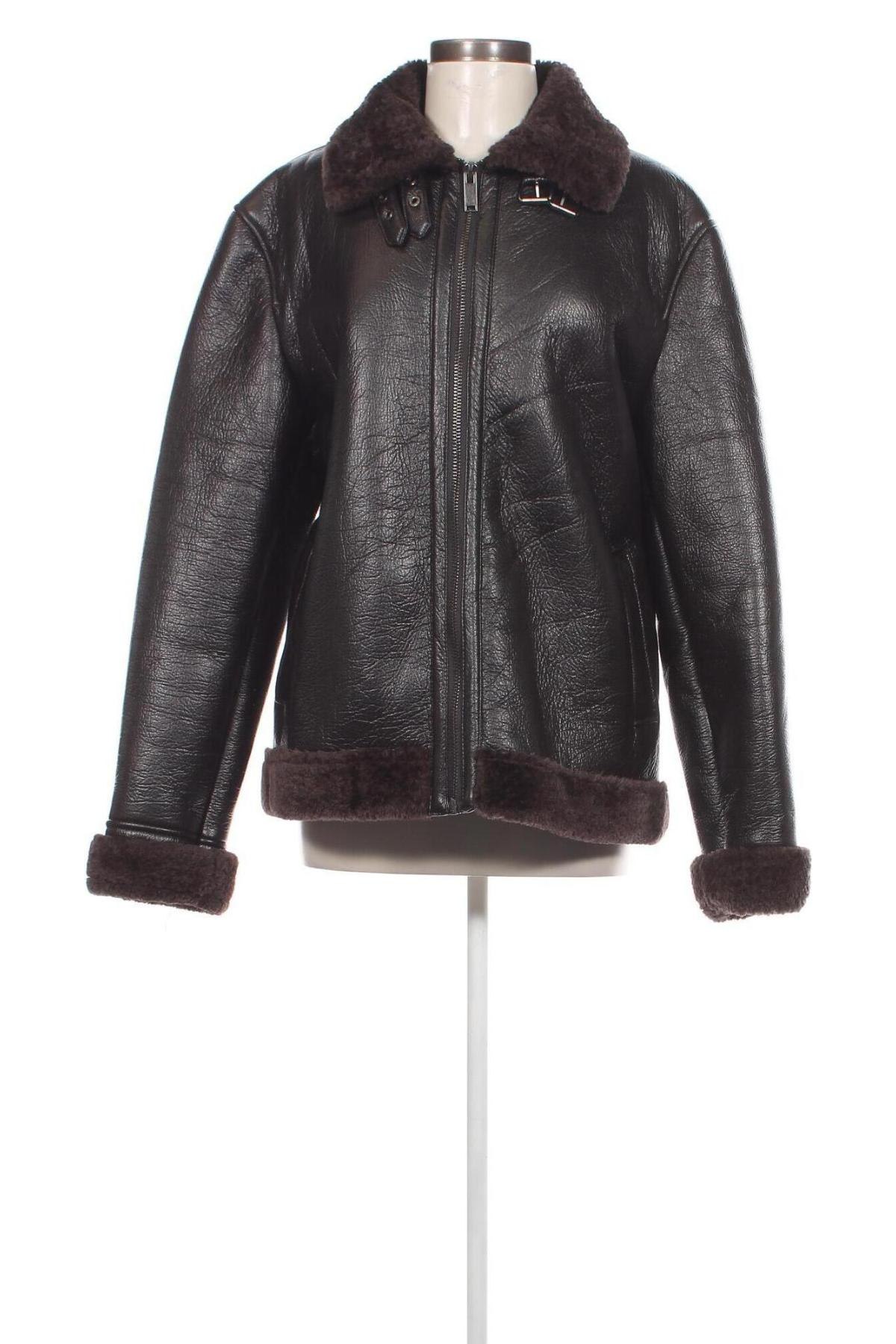 Damen Lederjacke River Island, Größe L, Farbe Braun, Preis € 43,49