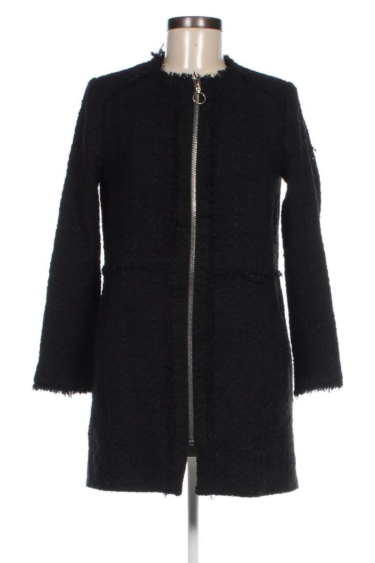 Damenmantel Zara, Größe M, Farbe Schwarz, Preis 19,49 €