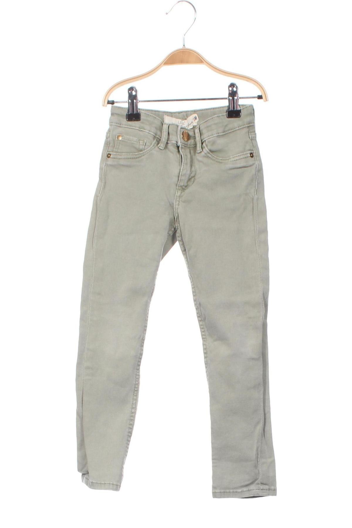 Dziecięce jeansy H&M L.O.G.G., Rozmiar 4-5y/ 110-116 cm, Kolor Zielony, Cena 47,99 zł