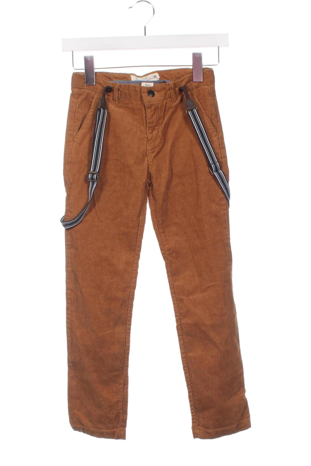 Pantaloni pentru copii H&M L.O.G.G., Mărime 7-8y/ 128-134 cm, Culoare Maro, Preț 101,79 Lei