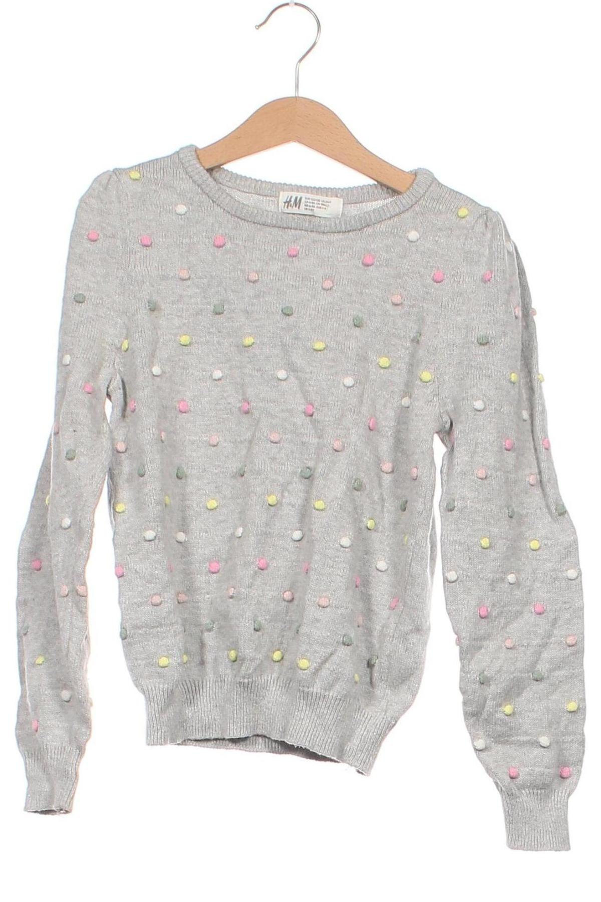 Kinderpullover H&M, Größe 7-8y/ 128-134 cm, Farbe Grau, Preis € 8,99