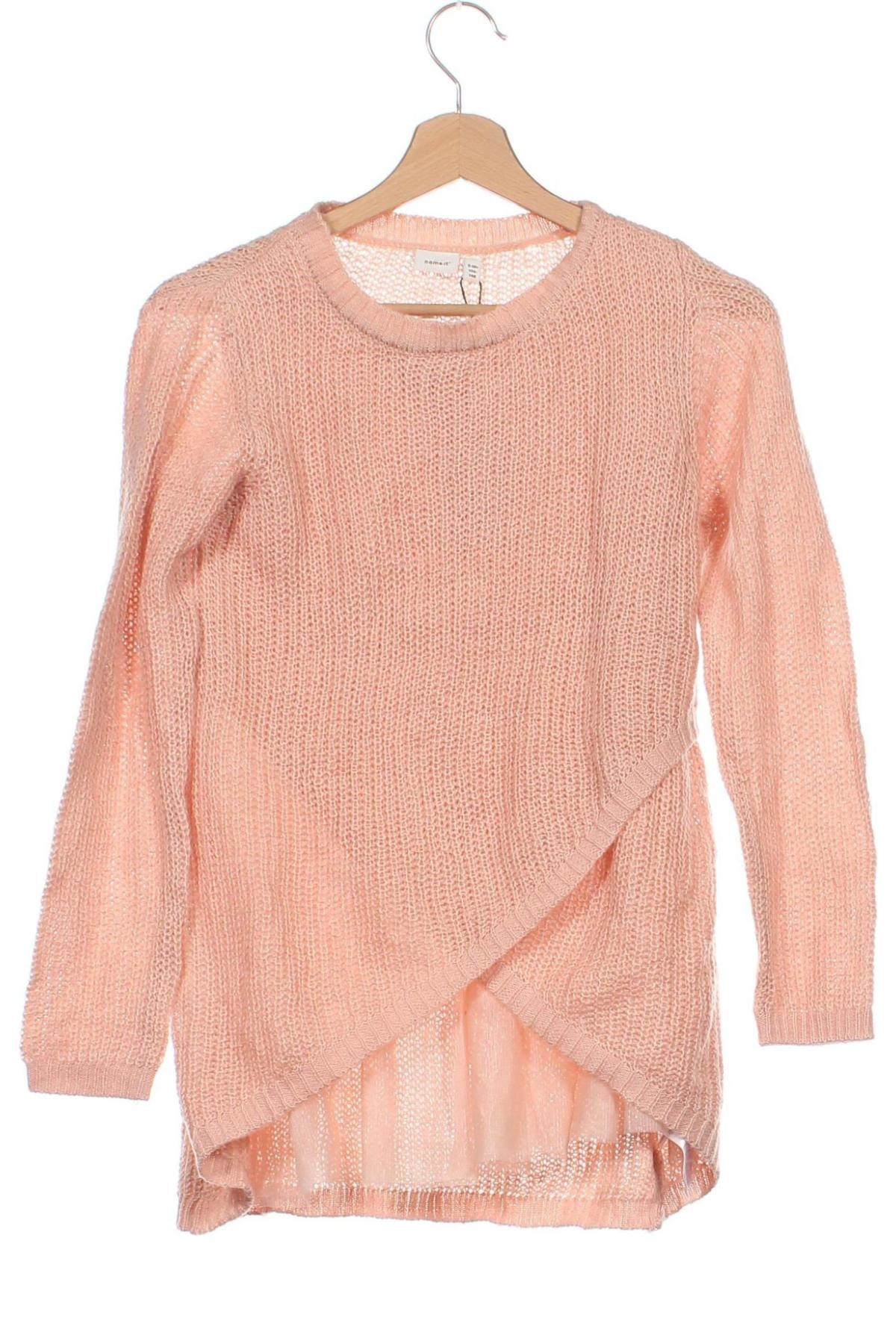 Dziecięcy sweter Name It, Rozmiar 7-8y/ 128-134 cm, Kolor Różowy, Cena 73,99 zł