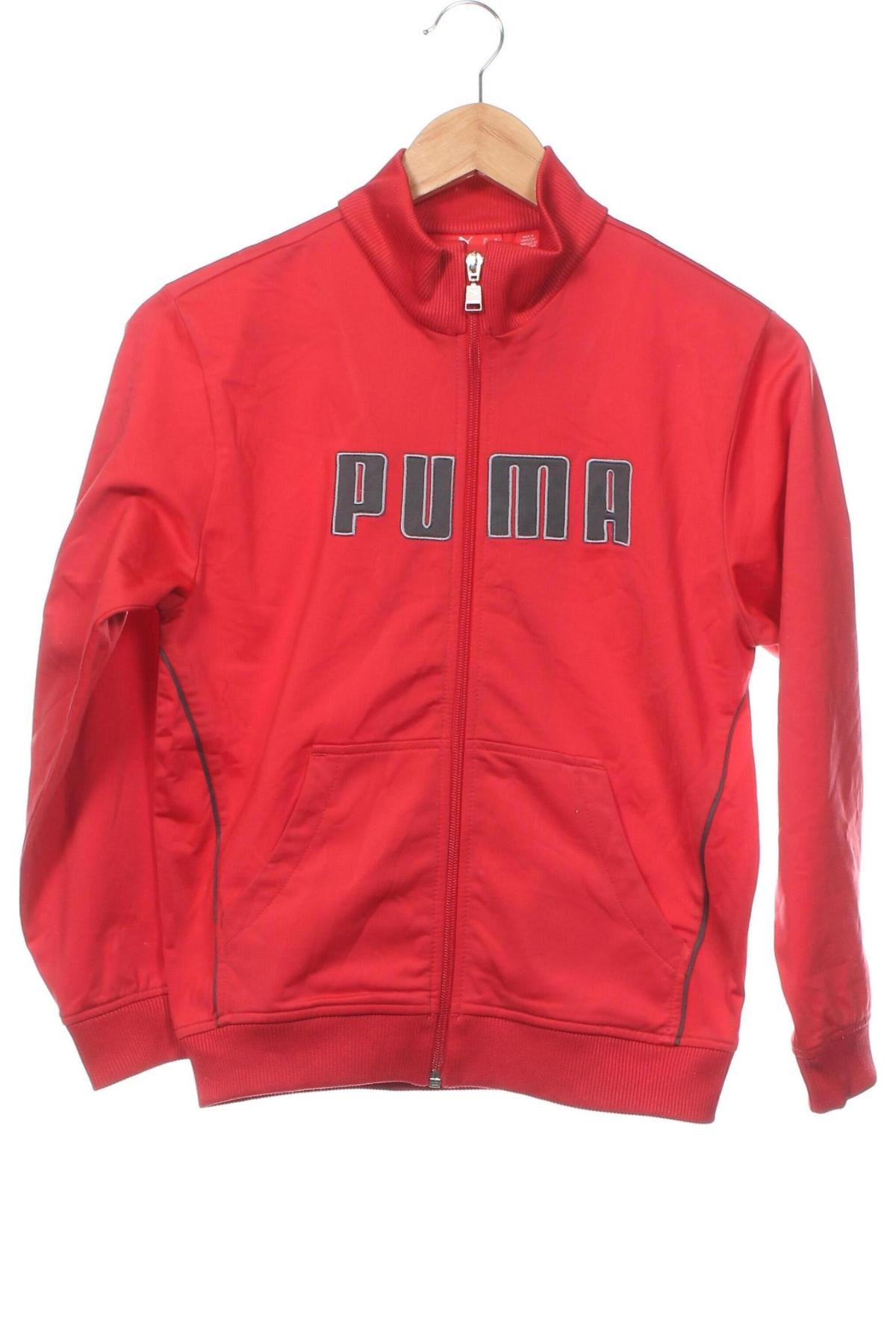 Детско спортно горнище PUMA, Размер 9-10y/ 140-146 см, Цвят Червен, Цена 31,99 лв.