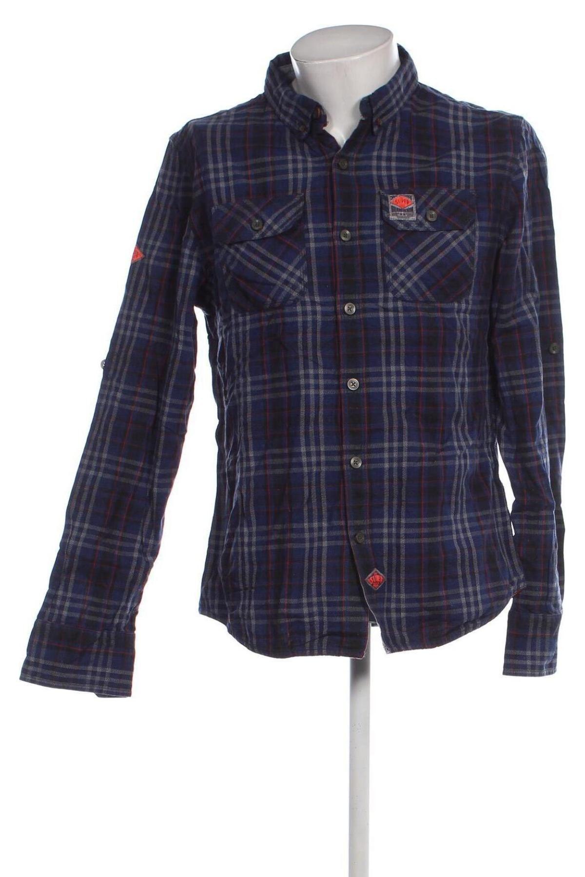 Cămașă de bărbați Superdry, Mărime XL, Culoare Albastru, Preț 122,99 Lei